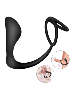GASTON, Stimulateur Prostatique dans un silicone doux et lisse - POM014BLK